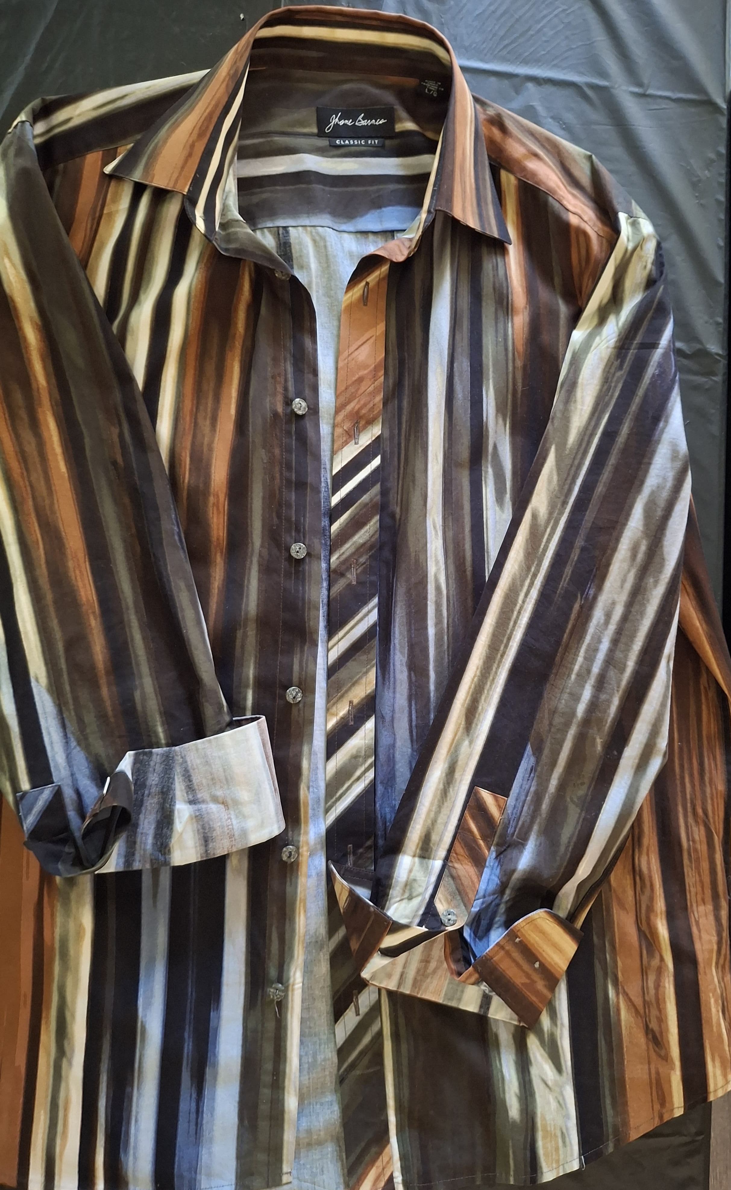 Other Jhane Barnes "Earthy Ombré" Dimensional Stripe Size US L / EU 52-54 / 3 - 3 Thumbnail