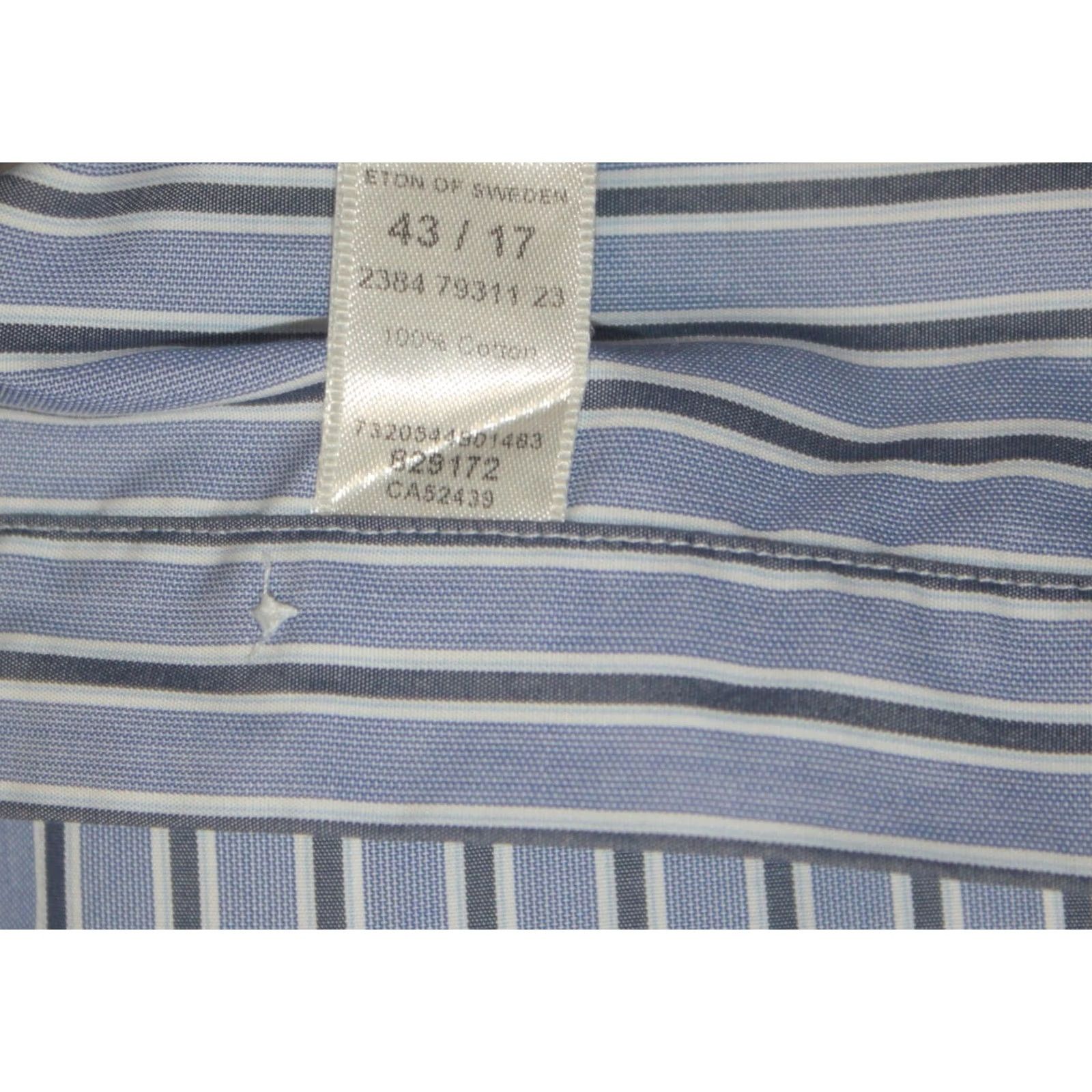 Eton Eton Mens Contemporary shirt Check Dress Shirt 43 17 Blue Regular Size 43, 17 Mens, 100% cotton, Vintage? Size US XL / EU 56 / 4 - 6 Thumbnail