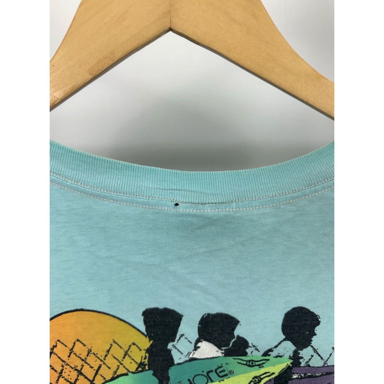 VIBE VTG 80s Off Shore Surf Skate Beach Lifestyle Vibe 1998 T-Shirt XL Teal Mens Short Sleeve Wave Beach Surf Skate Vintage XL T-Shirt off Shore Size US XL / EU 56 / 4 - 7 Thumbnail