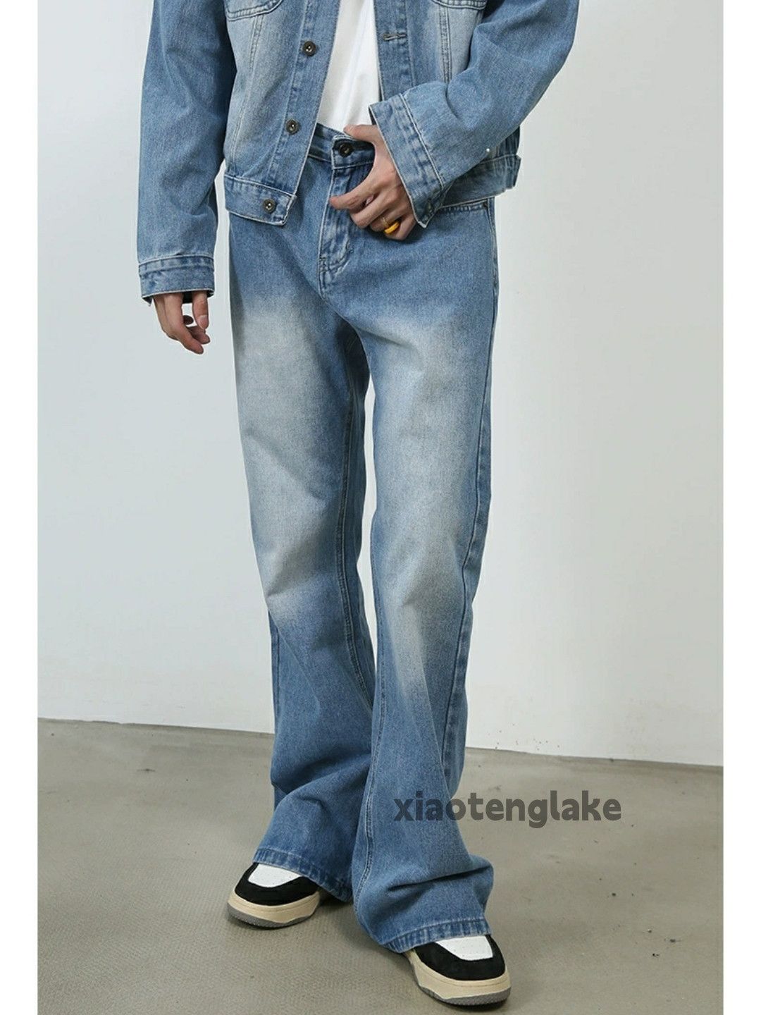 washed faded y2k punk grunge bootcut jeans