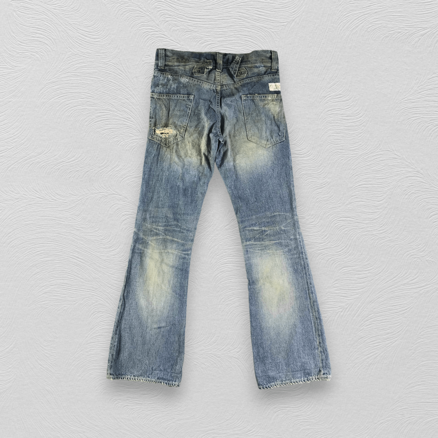 Japanese Brand Dirty Trash Finders Keepers Jeans Flare Denim KJ2432 Size US 30 / EU 46 - 2 Thumbnail