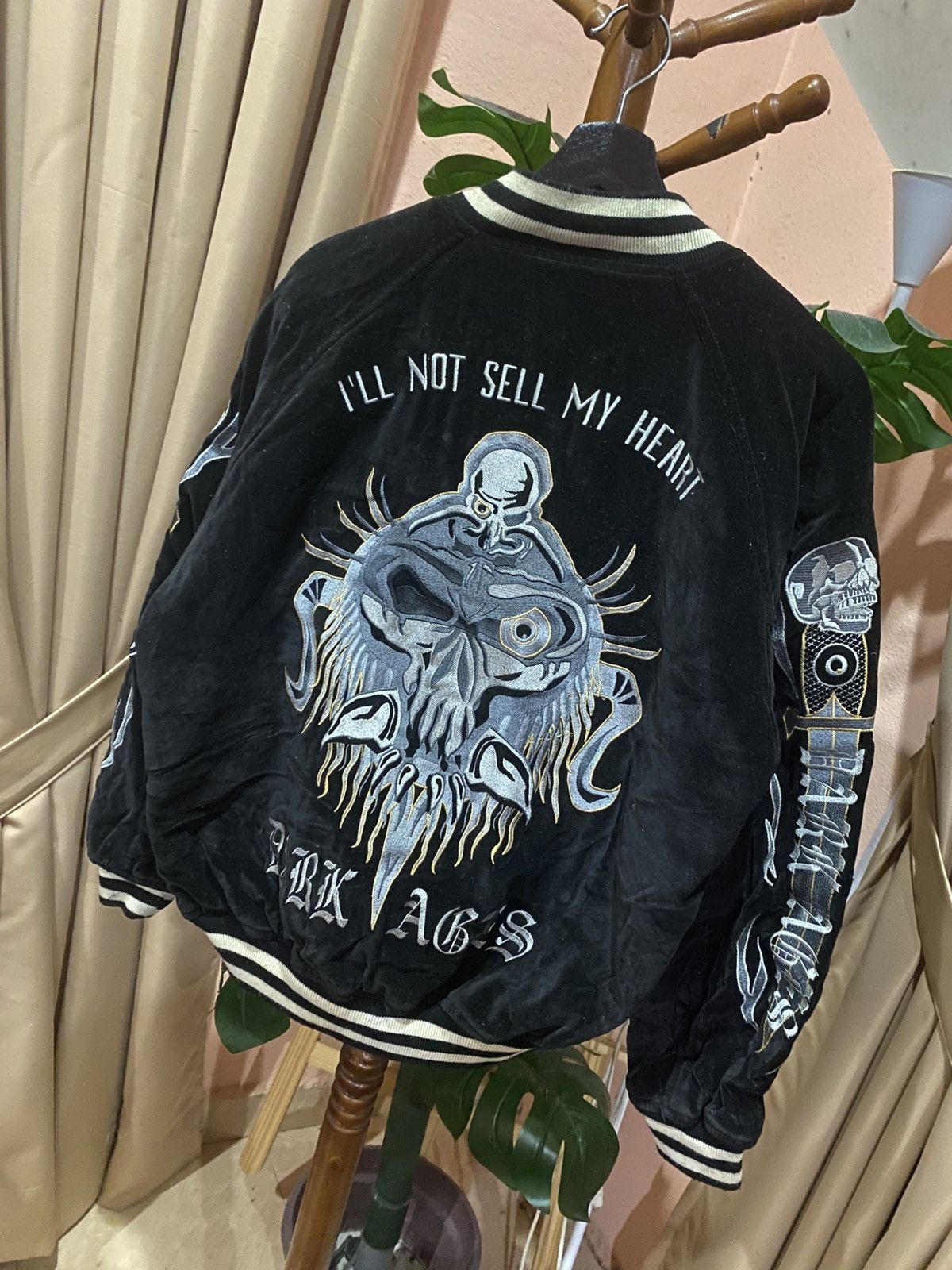Japanese Brand High Spirits I’ll Not Sell My Heart Skull Embroidered Bomber Size US M / EU 48-50 / 2 - 4 Thumbnail