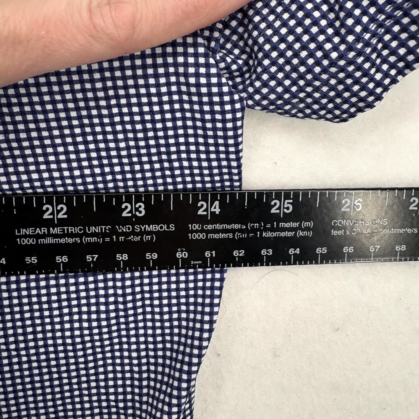 Vintage IBKUL Polo Shirt Mens L Blue Check UPF 50+ Golf Performance Quick Dry Travel Shirt Size US L / EU 52-54 / 3 - 7 Thumbnail