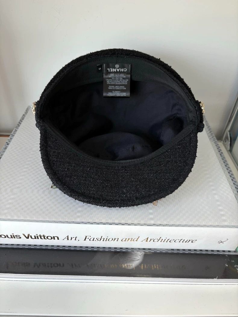 Chanel Chanel SizeS Shiny woven blended newspaper children's hat Size ONE SIZE - 3 Thumbnail