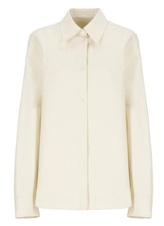 Jil Sander JIL SANDER Women Shirts J04DL0003 J45225109 Ivory Size M / US 6-8 / IT 42-44 - 1 Thumbnail