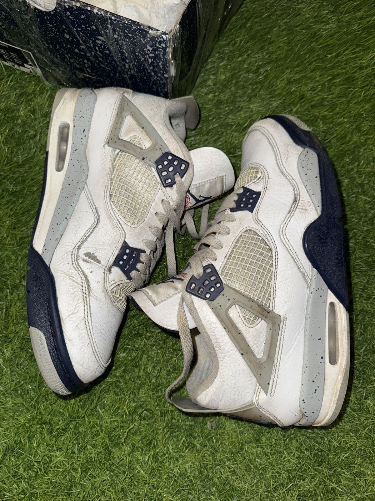 Nike Air Jordan Retro 4 Midnight Navy Sneakers Size US 10 / EU 43 - 5 Thumbnail