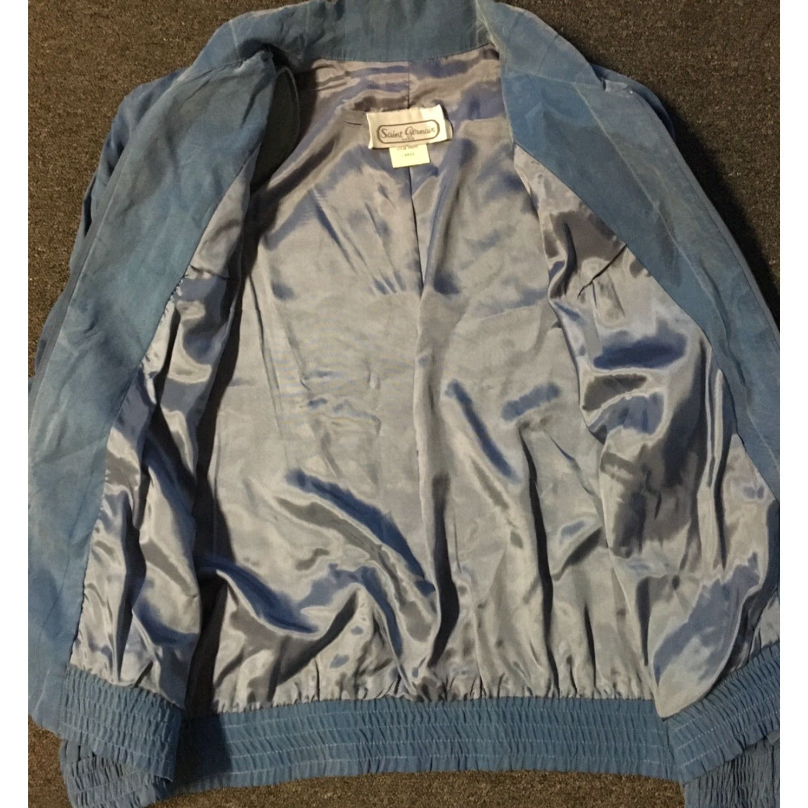 Vintage VINTAGE Saint Germain Paris Bomber Jacket Women L Blue 80s 90s Aztec Native Southwestern Retro Casual USA Size L / US 10 / IT 46 - 5 Thumbnail
