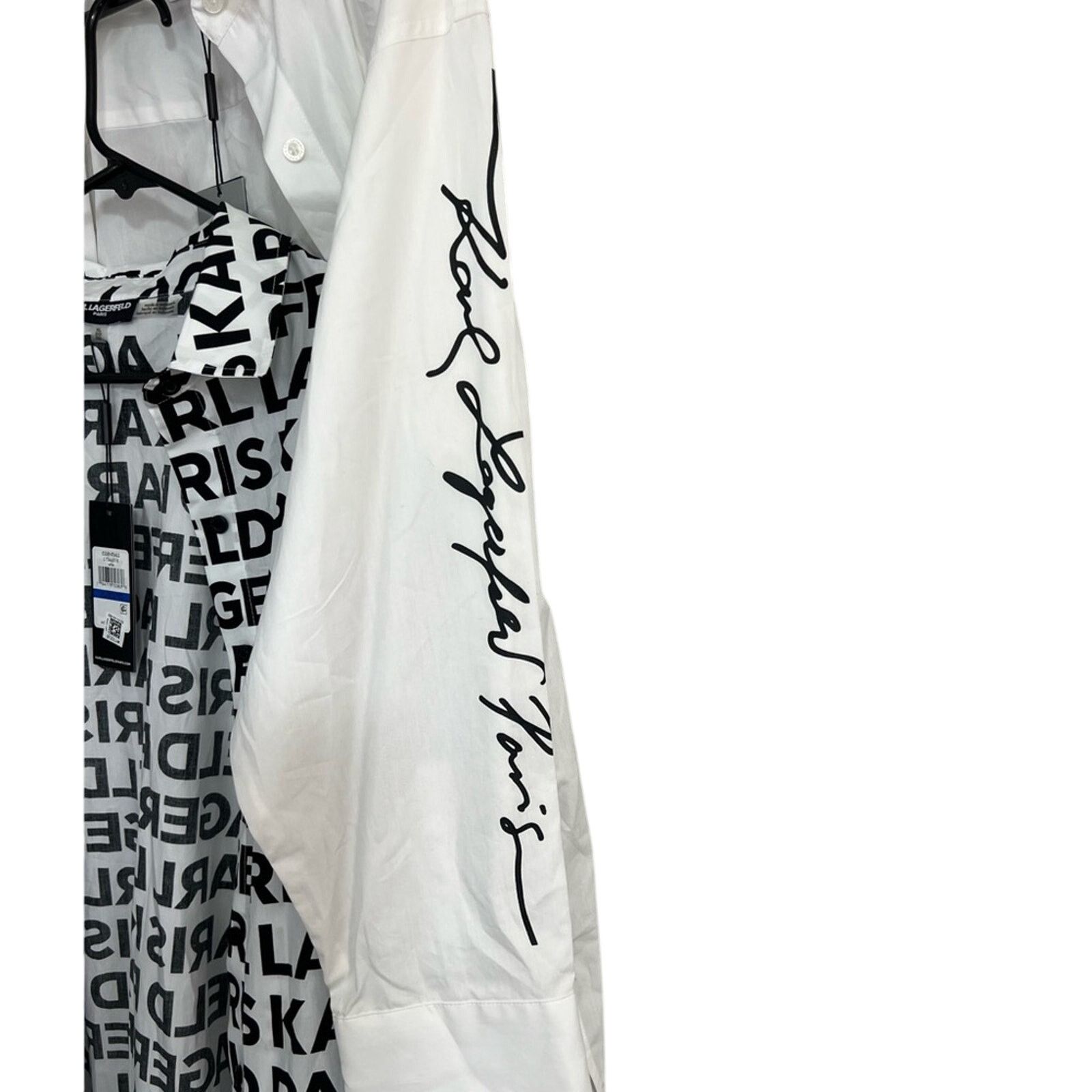 Karl Lagerfeld 2PC LOT Karl Lagerfeld Paris Womens White/Black Button Front Size XL / US 12-14 / IT 48-50 - 4 Thumbnail