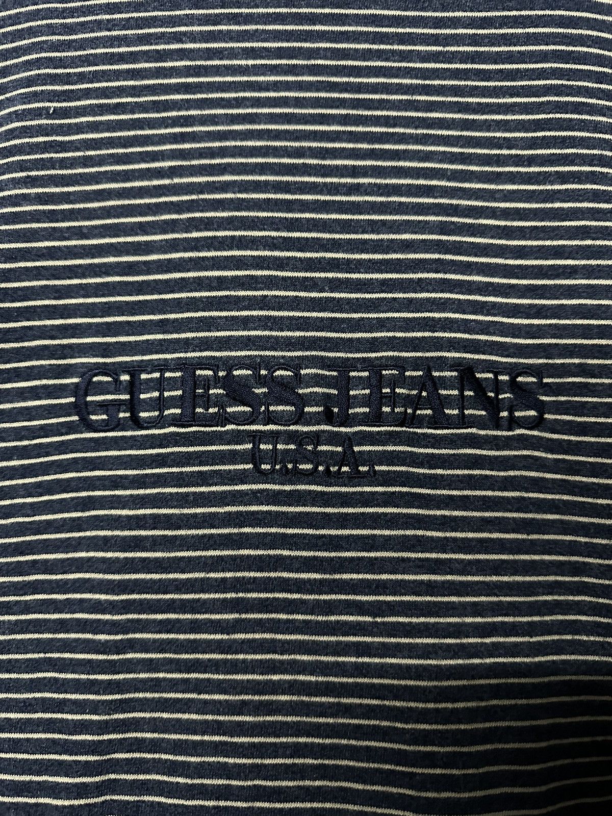 Guess × Vintage Vintage 90s Guess Stripe Faded Tee A$ap Rocky Size US XL / EU 56 / 4 - 3 Thumbnail