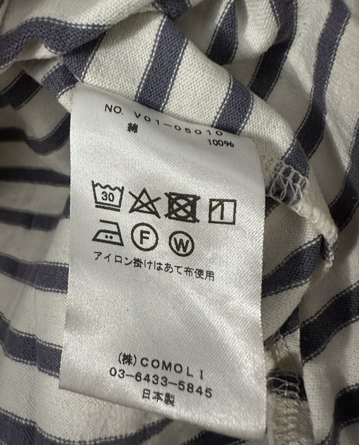 Comoli COMOLI Border Boat Neck Ecru / Marine Size 1 Size US S / EU 44-46 / 1 - 4 Thumbnail