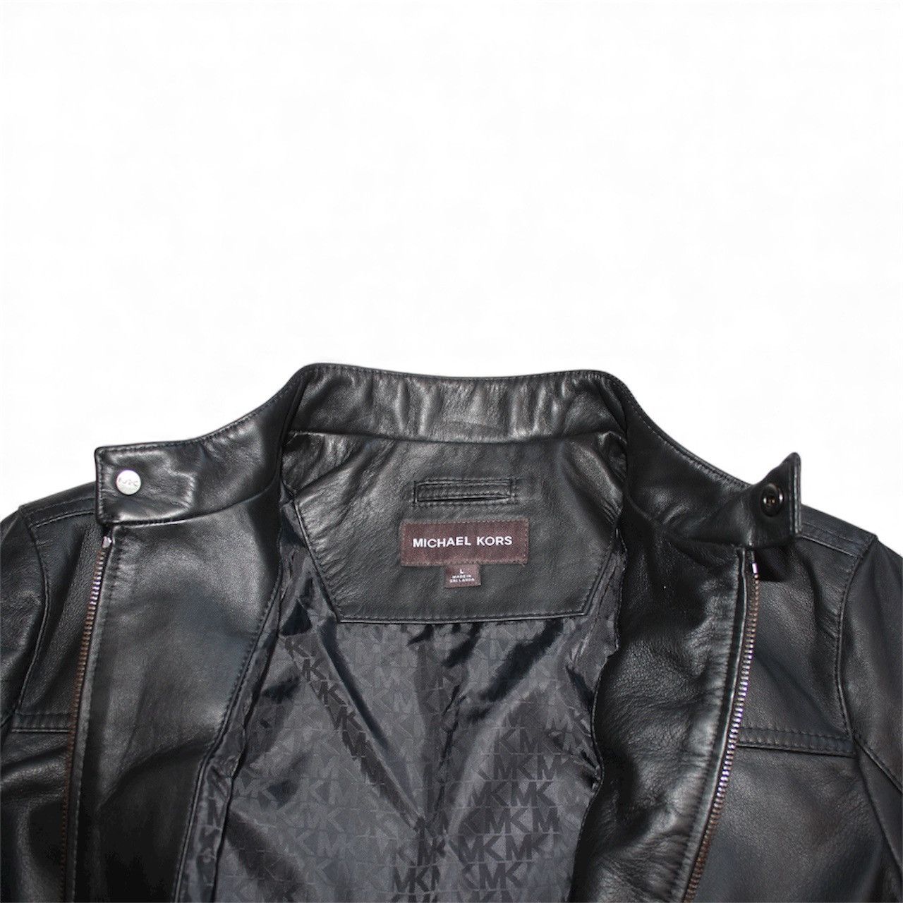 Michael Kors Michael Kors Black Leather Jacket – Size L – Like New Size US L / EU 52-54 / 3 - 3 Thumbnail