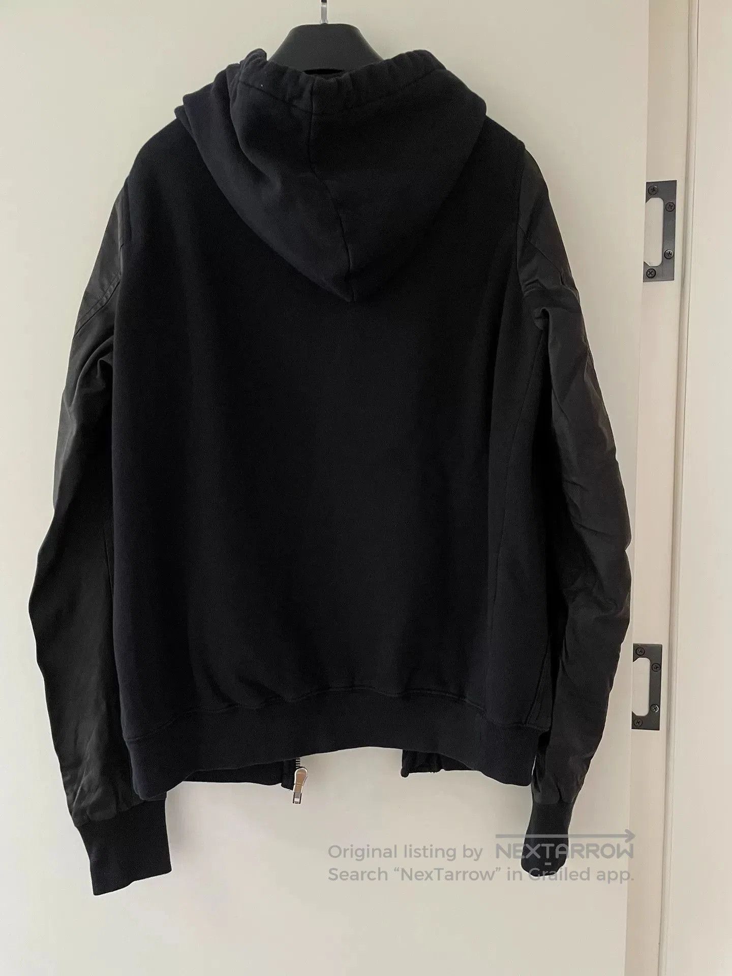 Rick Owens Rick Owens Hoodie with Leather Sleeves. Size US XS / EU 42 / 0 - 7 Thumbnail