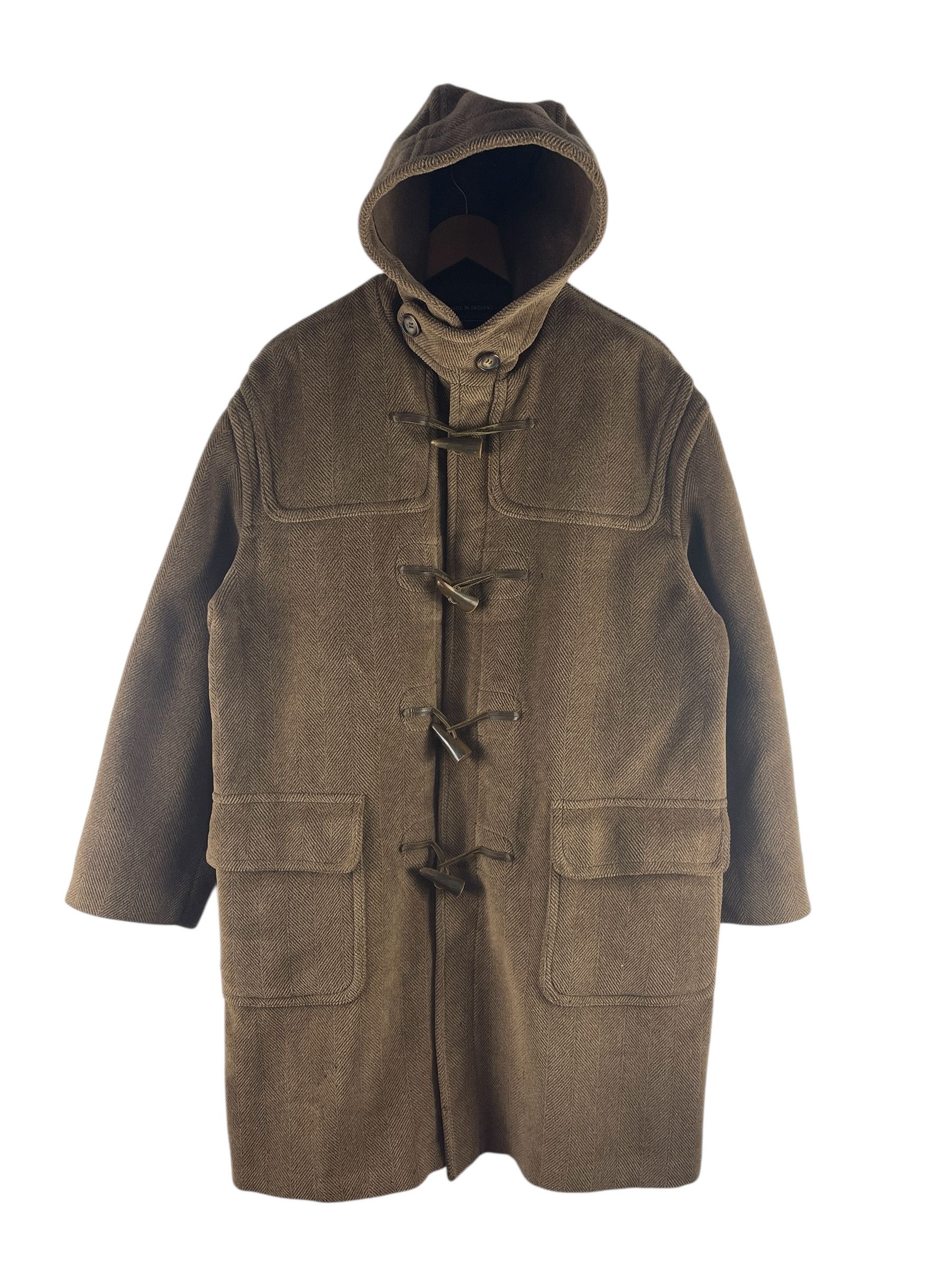 Vintage Gloverall Monty Style Duffle Coat Heavy Wool Toggle