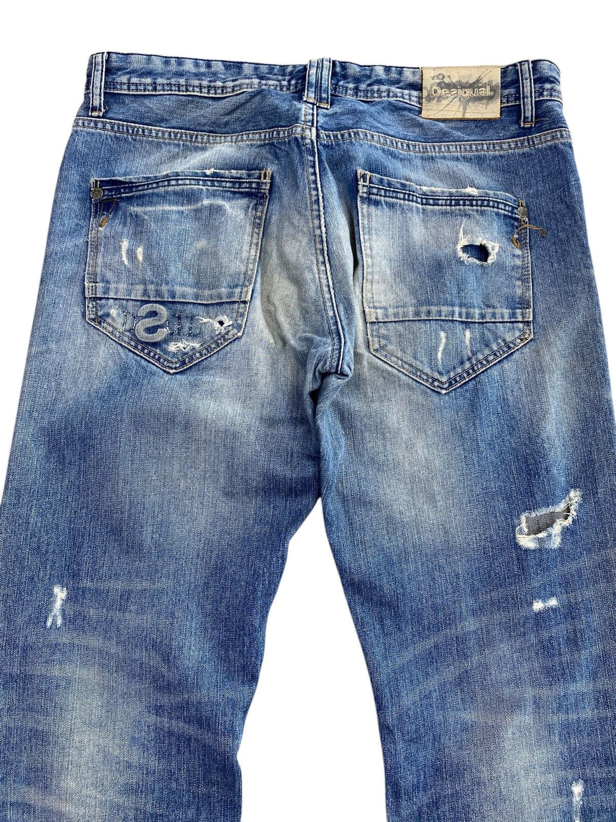 Desigual Desigual Brand Distressed Patchwork Style Loose Jeans Size US 34 / EU 50 - 4 Thumbnail