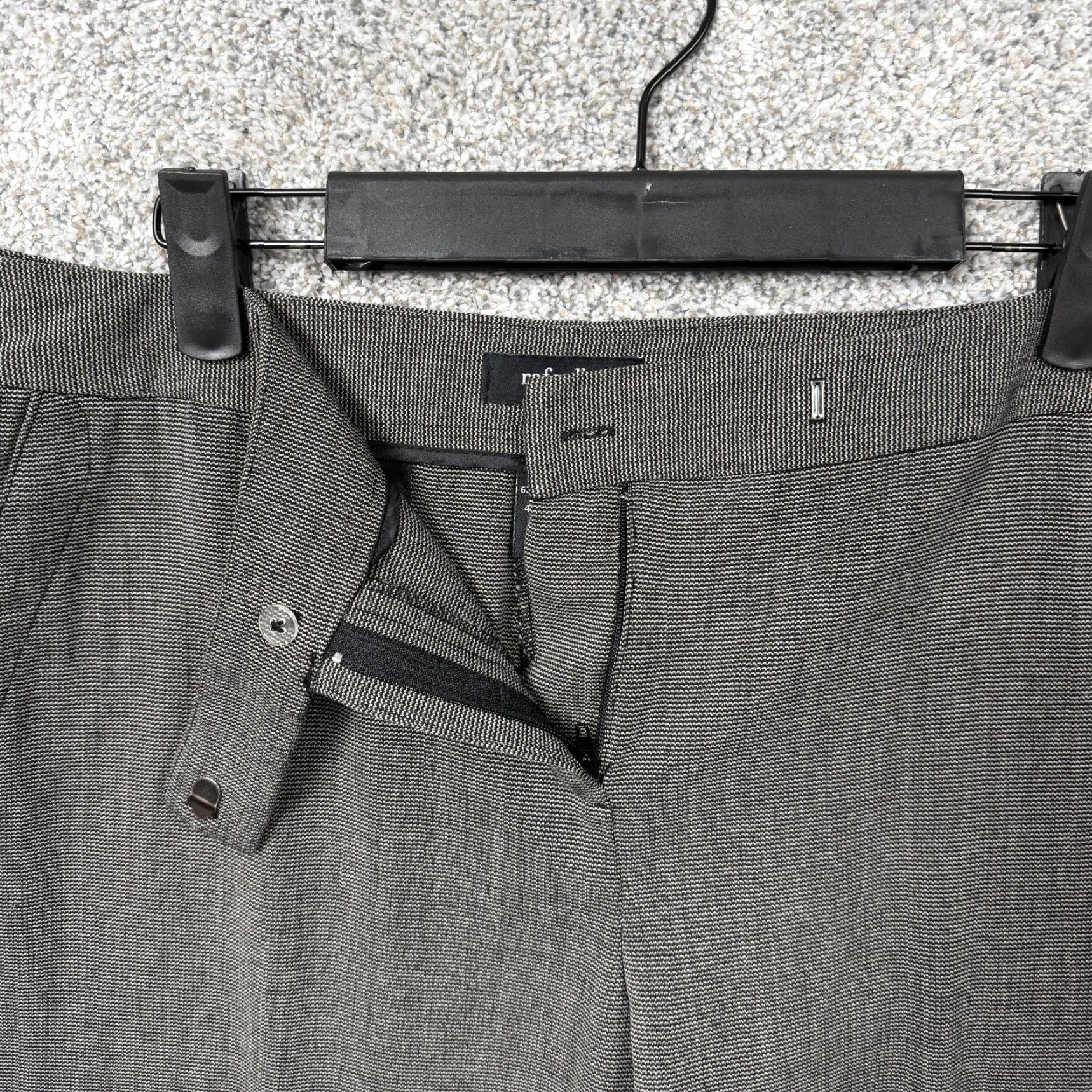 Vintage Rafaella Dress Pants Womens 12P Petite Gray Straight Leg Stretch Office Career Pants Size 34" / US 12 / IT 48 - 6 Thumbnail