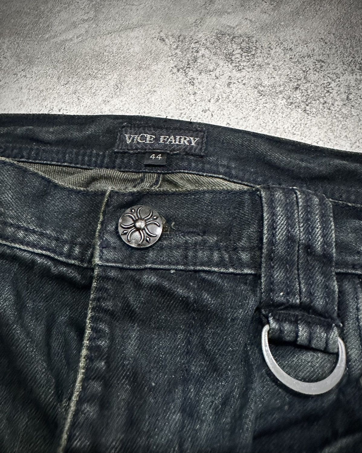 Japanese Brand Vkei Vice Fairy Distressed Flare Denim Jeans Lgb Style Size US 30 / EU 46 - 7 Thumbnail