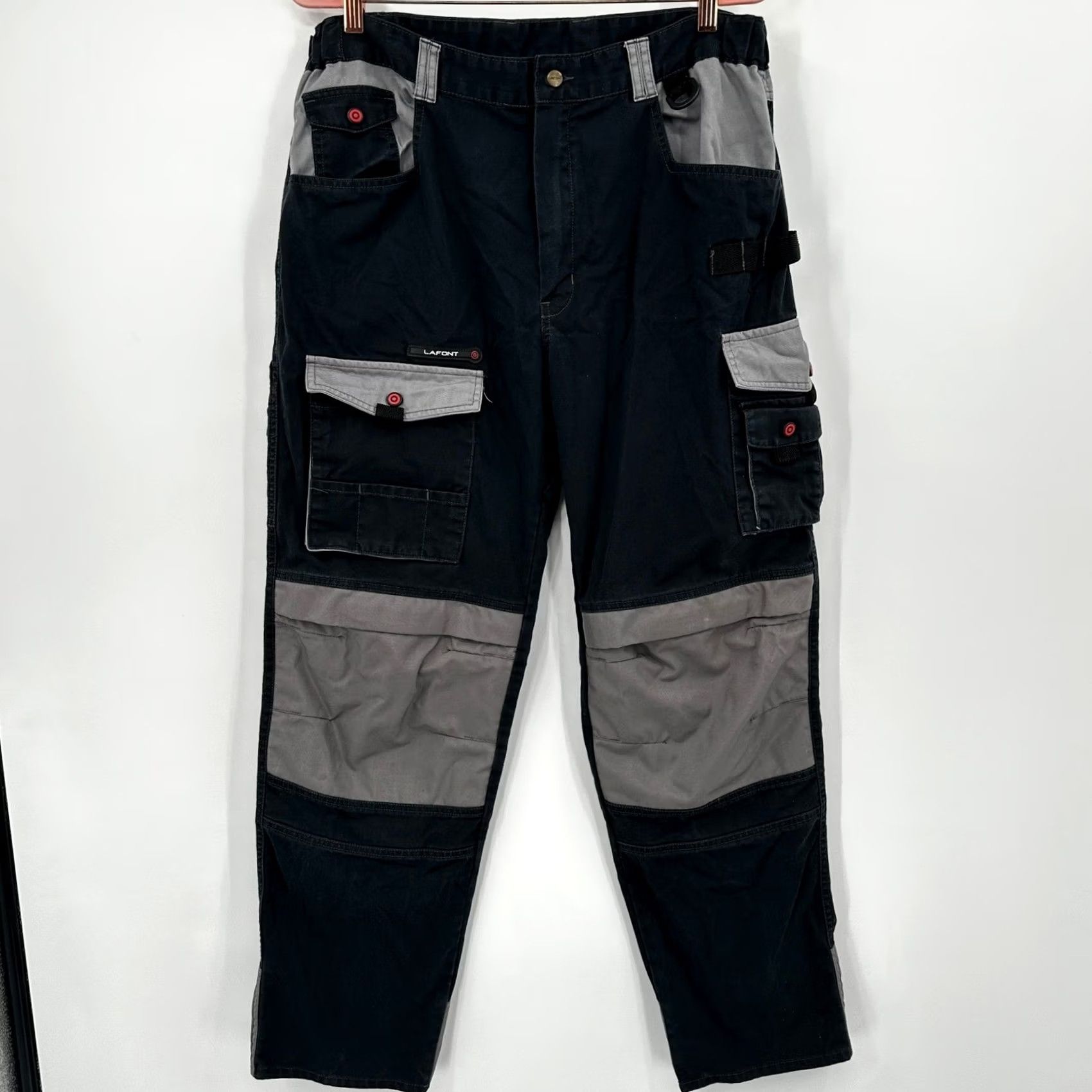 Vintage VINTAGE Lafont Workwear Cargo Pants Men Black 34 Size 50 34 Cargo Pants Utility Pants Construction Mens Cotton Blend Black 34 Size US 34 / EU 50 - 5 Thumbnail