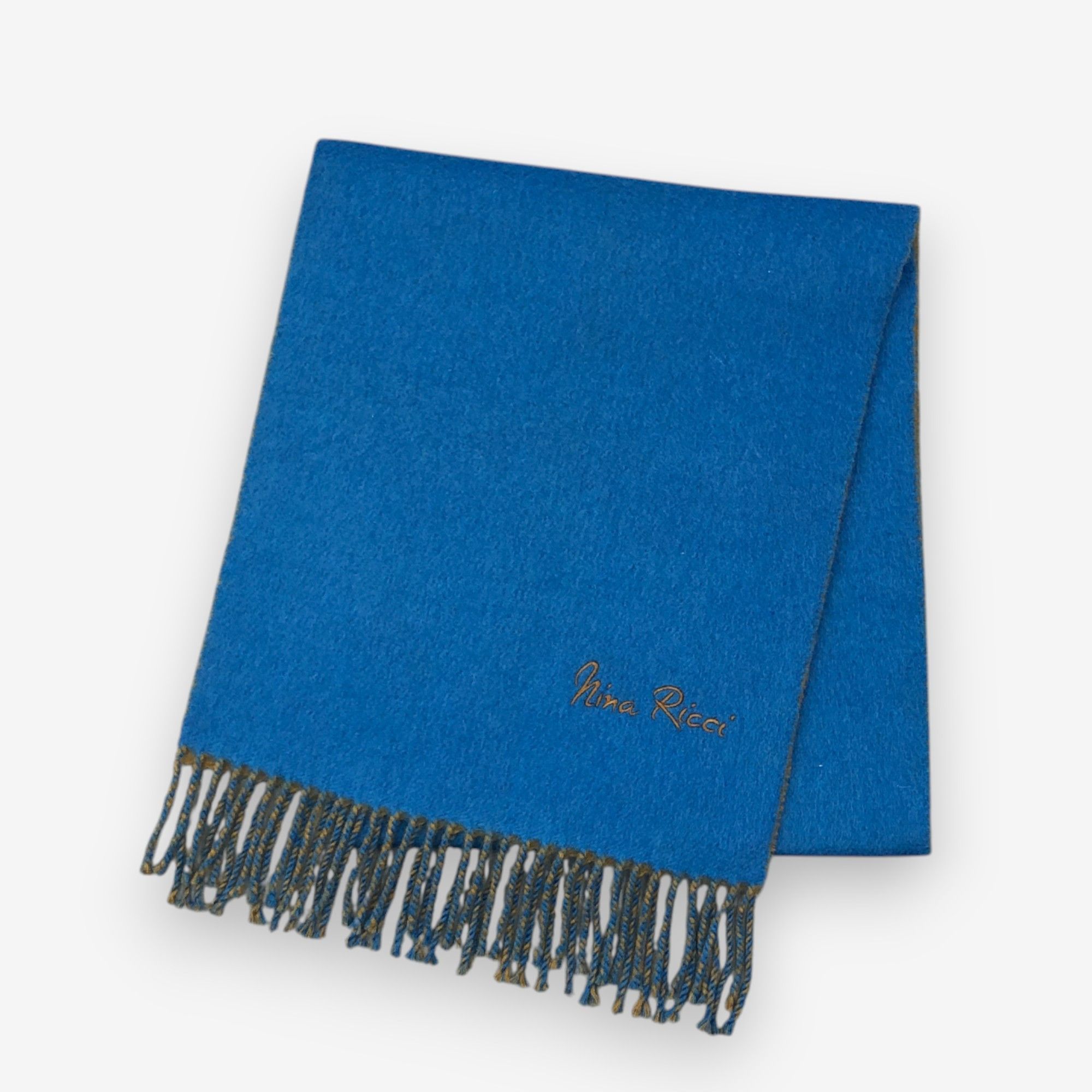 Japanese Brand Vintage Nina Ricci Scarf Muffler Wool Fringe Winter Scarves Size ONE SIZE - 3 Thumbnail