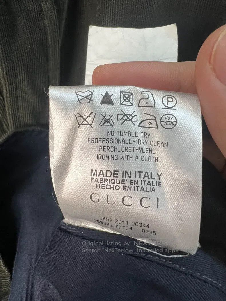 Gucci Gucci Size 41 Corduroy shirt Size US XXS / EU 40 - 4 Thumbnail