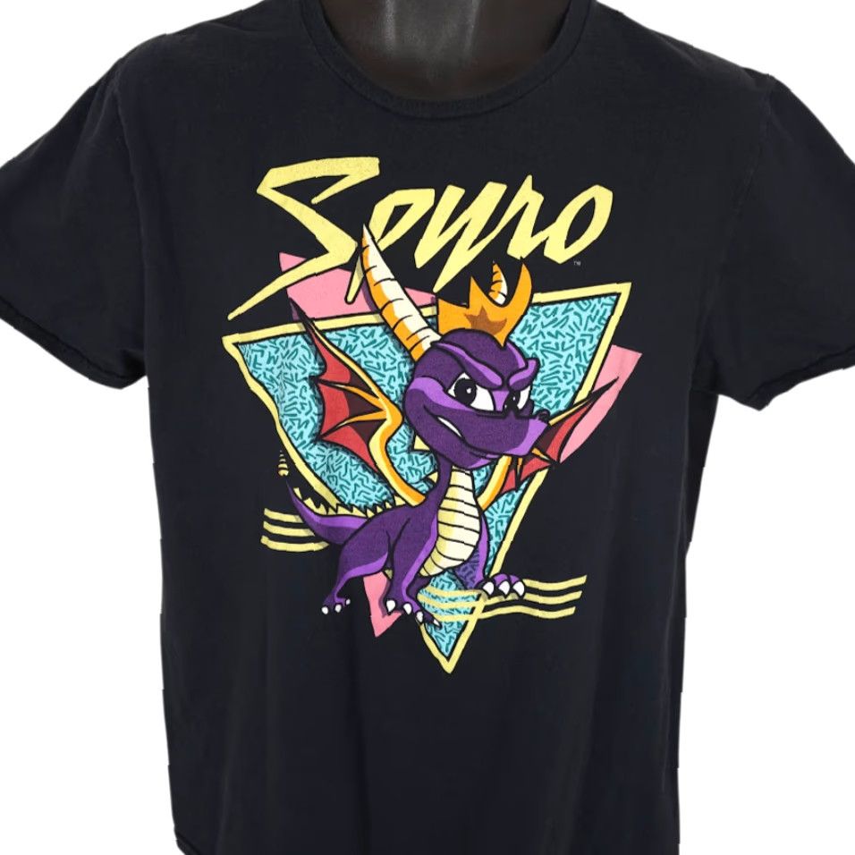 Vintage Spyro T Shirt Womens Size Large Black PlayStation Video Game Size L / US 10 / IT 46 - 2 Thumbnail