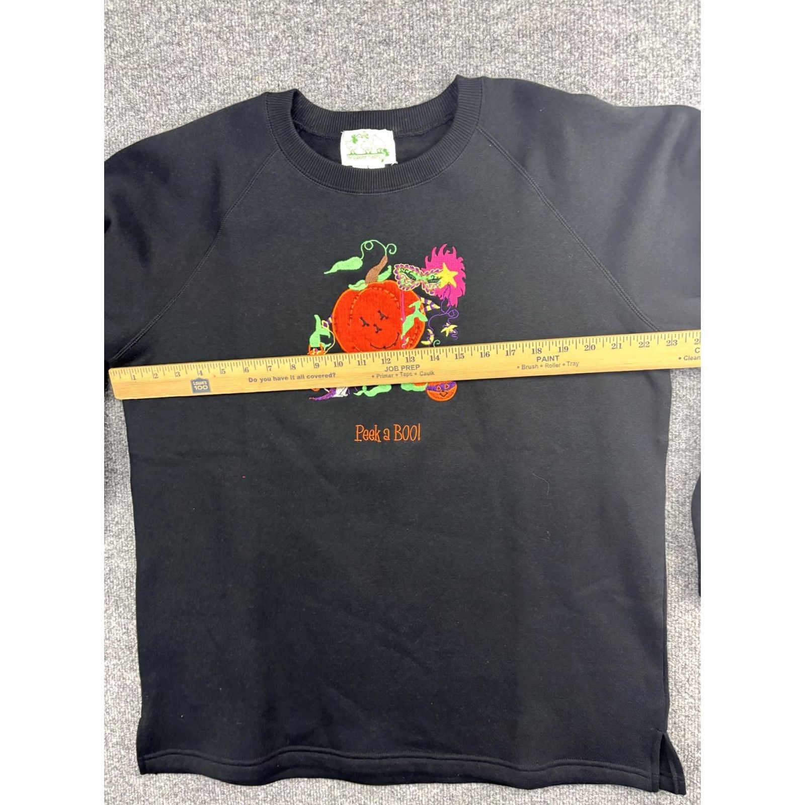 Quacker Factory Quacker Factory Sweatshirt Womens Large Black Peek a Boo Halloween Pumpkin Cat Size L / US 10 / IT 46 - 4 Thumbnail