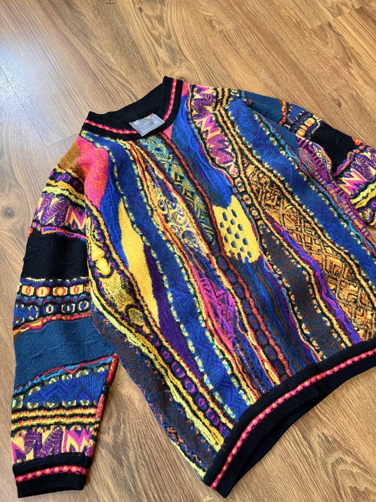 Coogi Rare Coogi Knit / Sweater (yellow/Blue/Pink/Black) Size US XS / EU 42 / 0 - 2 Thumbnail