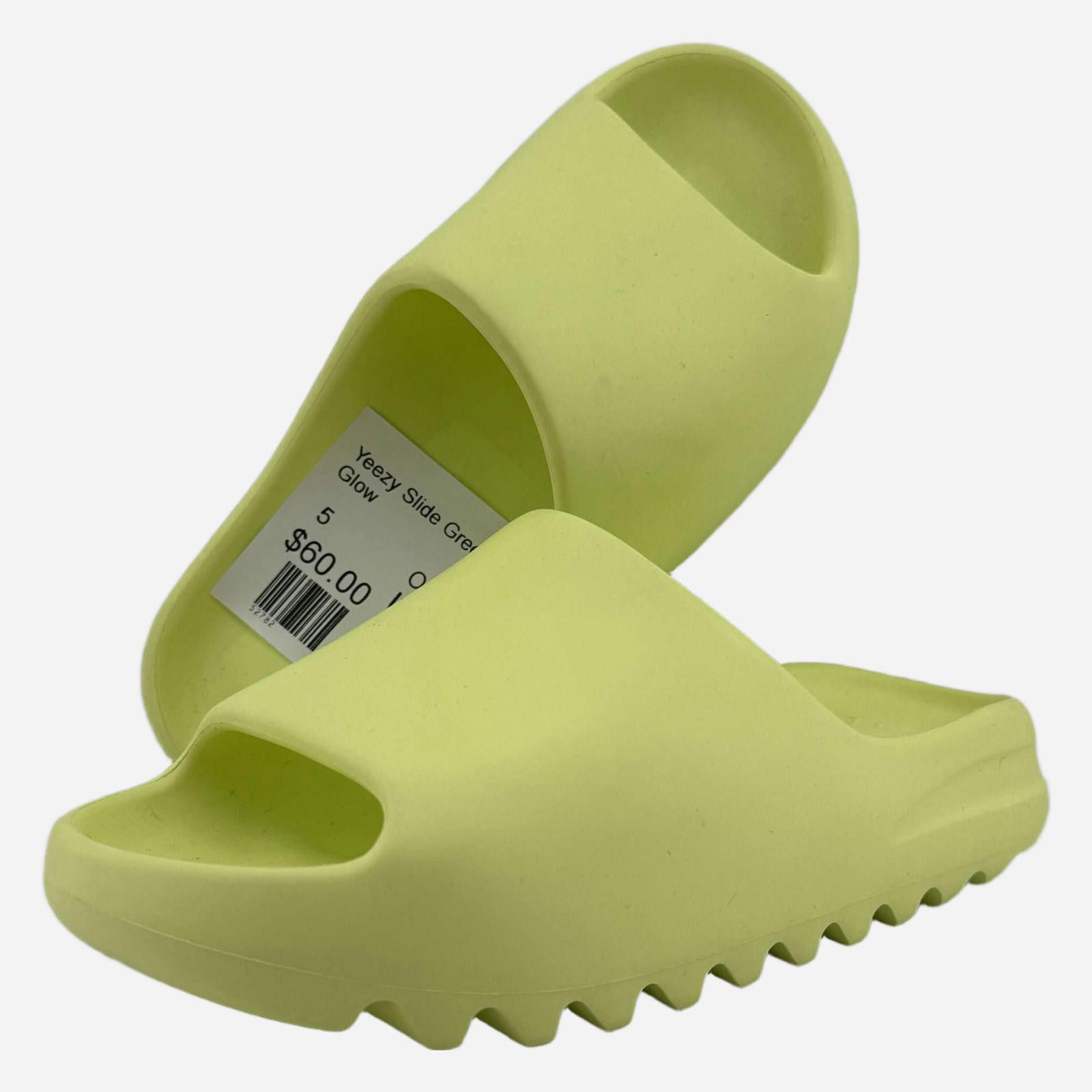 Adidas Yeezy Slide Green Glow 5 Used OG Box GX6138 Size US 5 / EU 37 - 1 Thumbnail