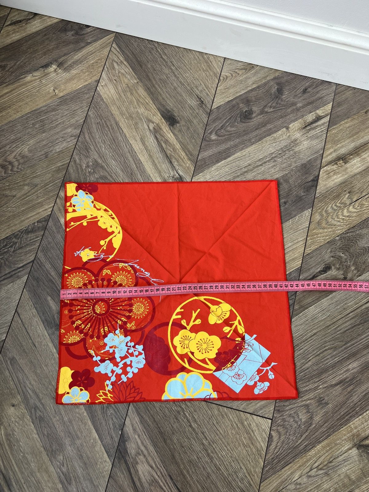 Kenzo Vintage Kenzo Jungle rare Red Floral Square Scarf Size ONE SIZE - 7 Thumbnail