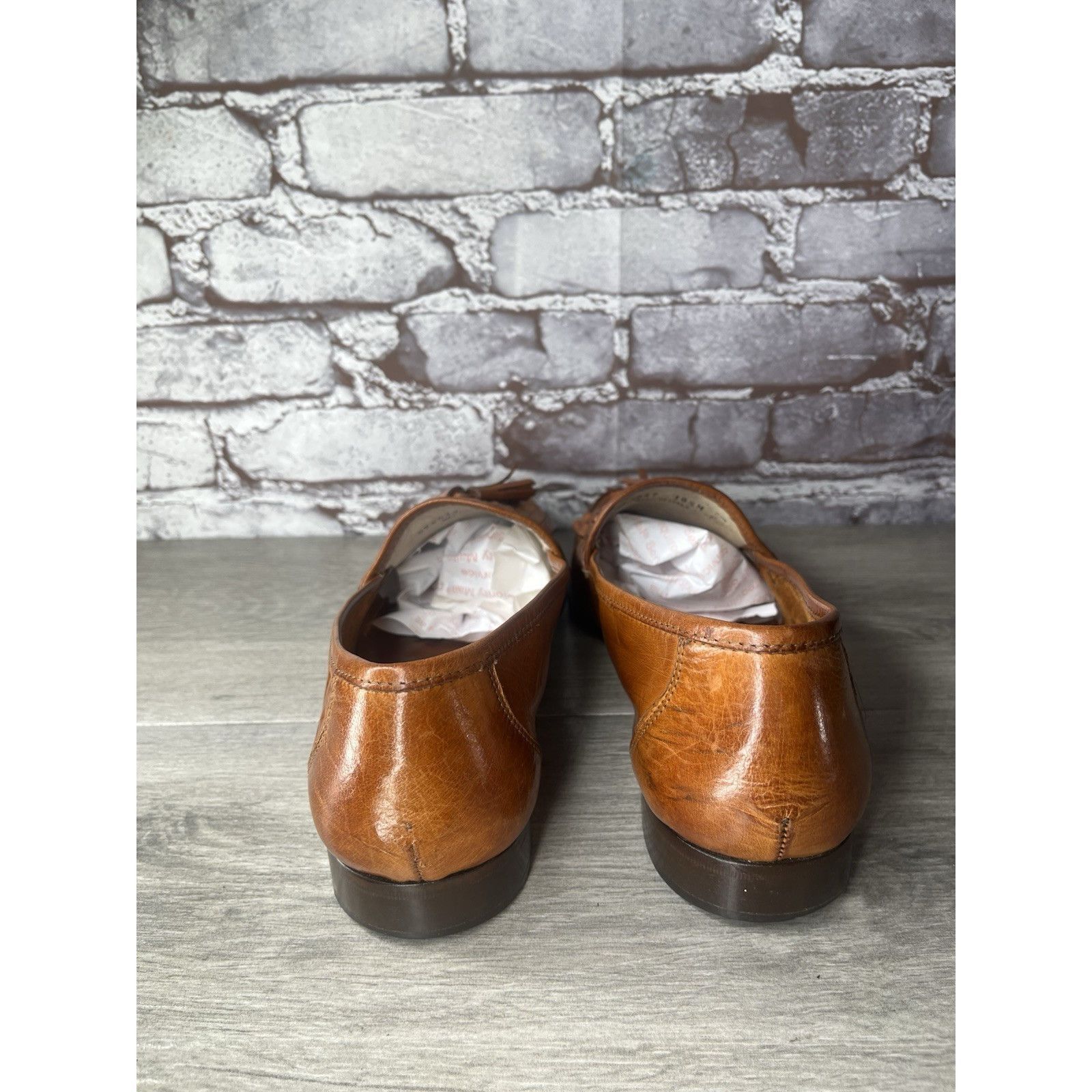 Hanover Hanover Brown Leather Kiltie Tassel VTG Loafers Dress Shoes Size US 10.5 / EU 43-44 - 5 Thumbnail