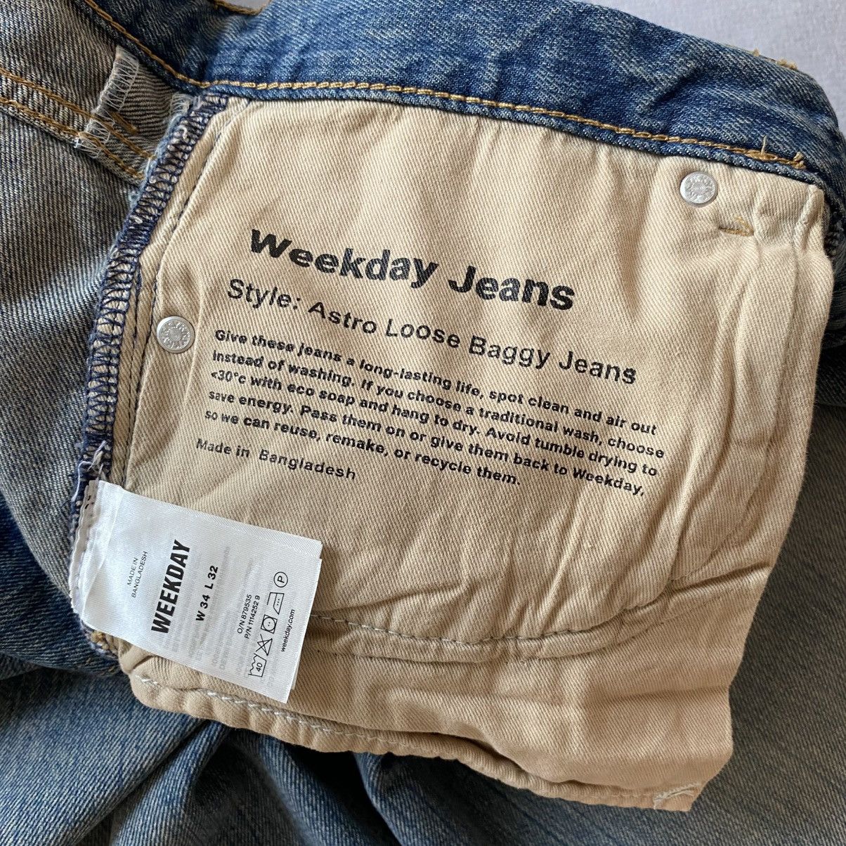 JNCO Weekday Astro Loose Baggy Jeans Denim Rap Jnco Style Y2K Size US 34 / EU 50 - 8 Thumbnail