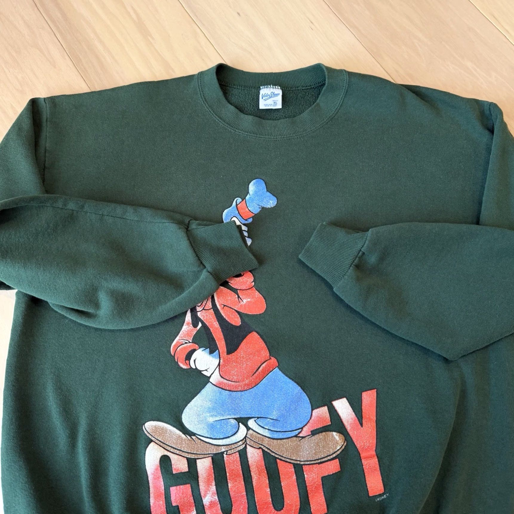 Disney VINTAGE Goofy Sweatshirt Men XL Green 90s Disney Cartoon Promo Fleece Pullover Sweatshirt Shirt Logo Mens Green 90s Cartoon Disney Crew Neck Size US XL / EU 56 / 4 - 5 Thumbnail