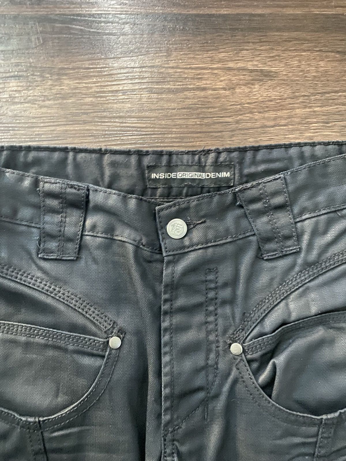 Other Waxed Black Biker Denim Size US 30 / EU 46 - 4 Thumbnail