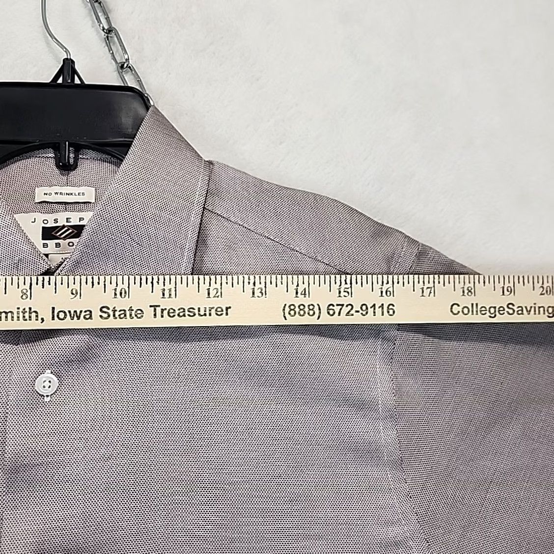 Joseph Abboud Joseph Abboud Brown Geometric Print Dress Shirt Mens 15 32/33 Long Sleeve Barrel Cuff Button Office Shirt Size 40R - 7 Thumbnail