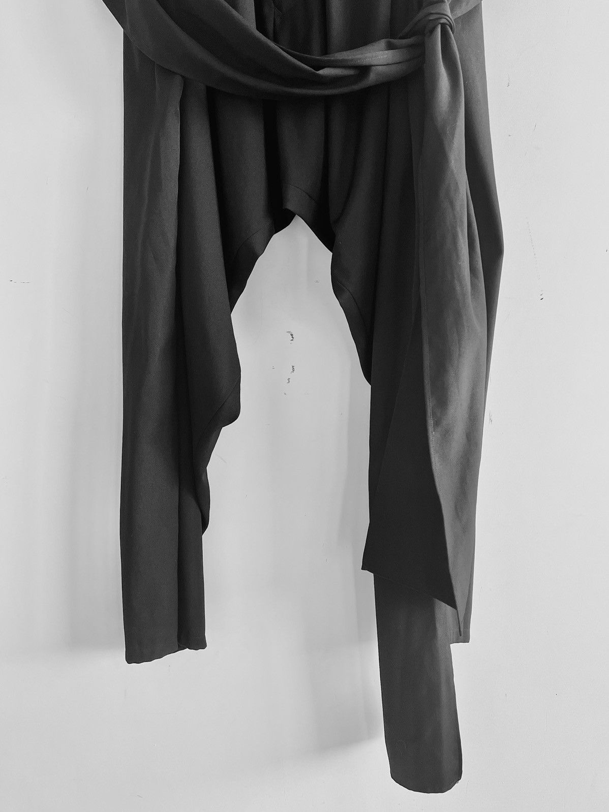 Yohji Yamamoto Yohji Yamamoto Pour Homme - W/Gabardine Tie Drape Pants Size US 30 / EU 46 - 3 Thumbnail