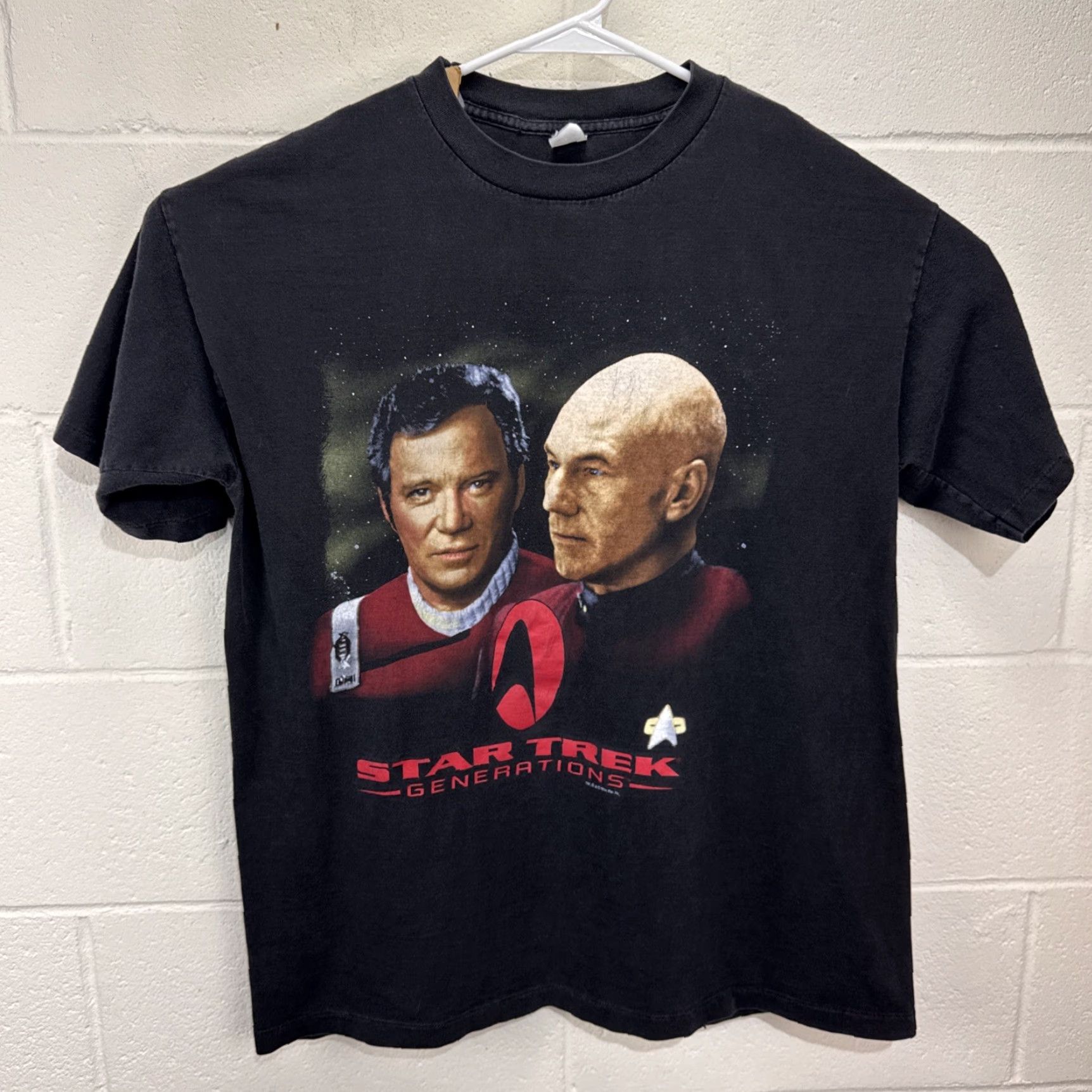 Vintage VINTAGE Star Trek Generations Men's XL T-Shirt Crew Neck Short Sleeve Black Sci-Fi Logo 90s Size US XL / EU 56 / 4 - 2 Thumbnail