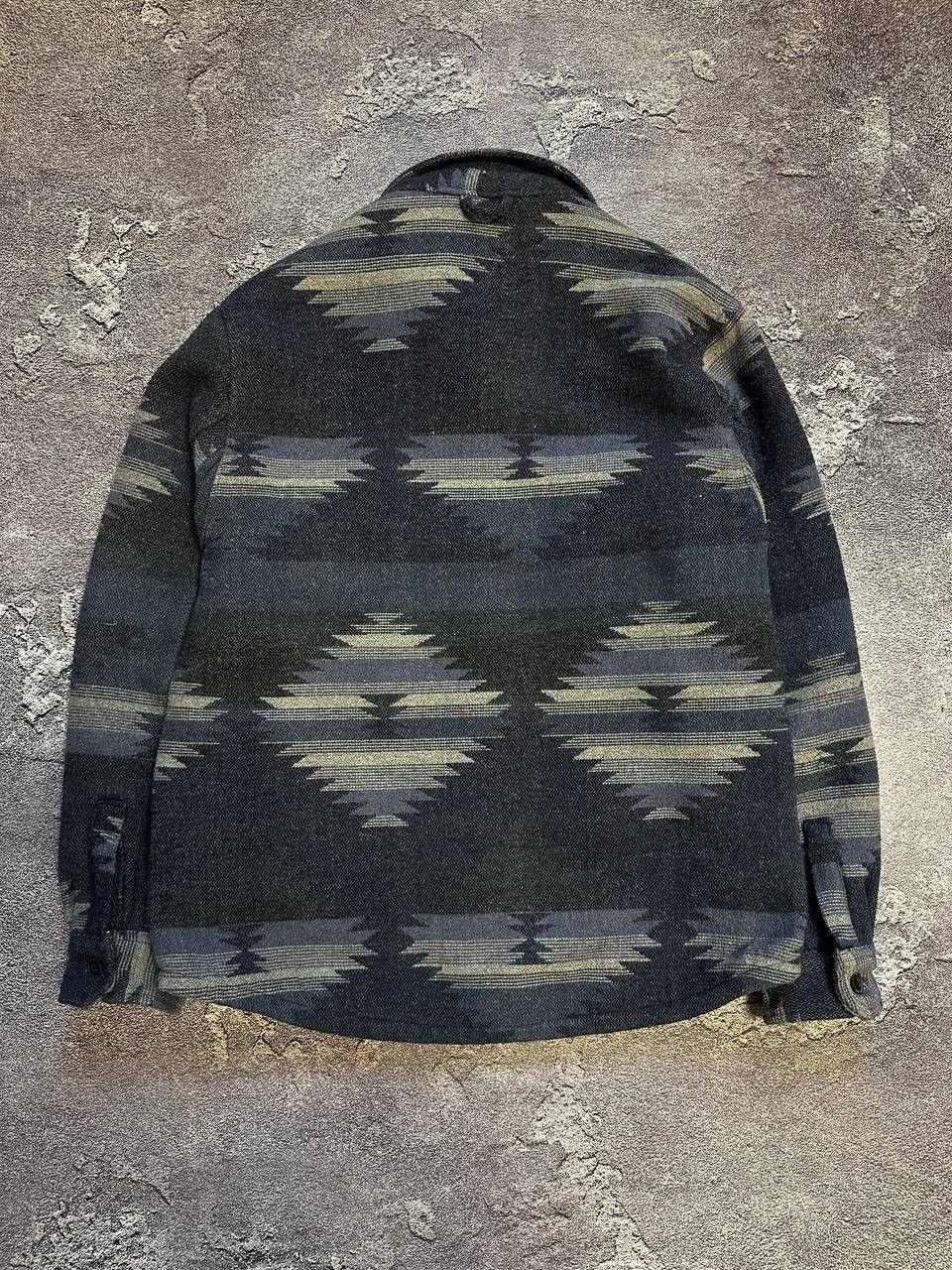 JACHS NY Jachs NY Blue Aztec Outdoor Wool Shirt Jacket Size US M / EU 48-50 / 2 - 9 Thumbnail
