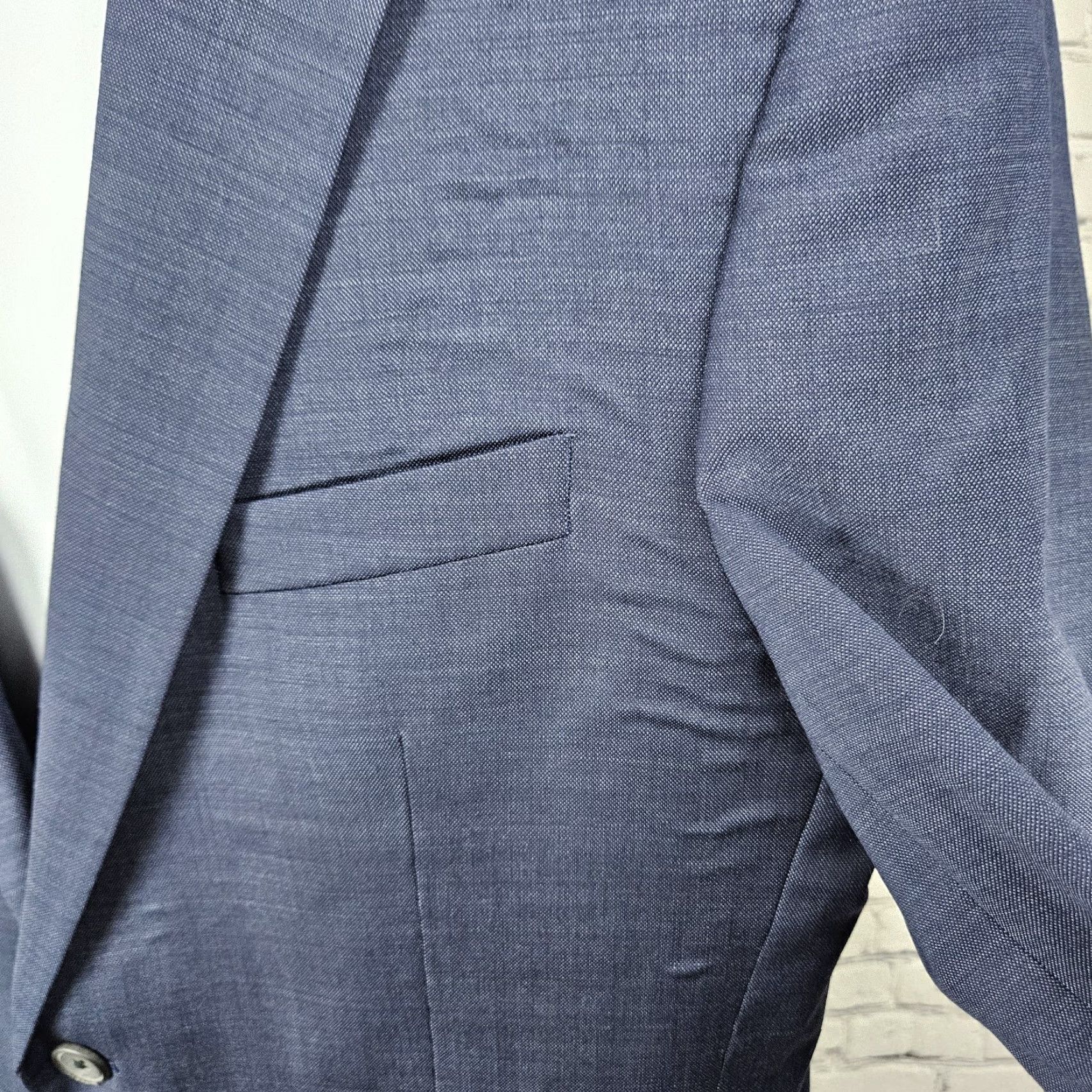 Jos. A. Bank VINTAGE Jos. A. Bank 1905 Blue Wool Blend Slim Fit 2 Button Vented Blazer Sport Coat 43R Size 46R - 7 Thumbnail