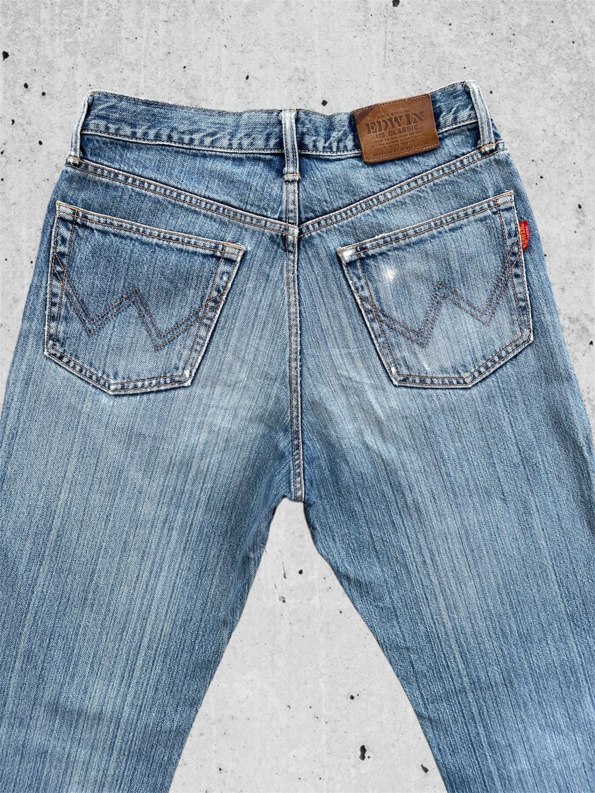 Edwin × Japanese Brand 🔥 Edwin Us Classic Light Blue Distressed Denim W29🔥 Size US 29 - 9 Thumbnail