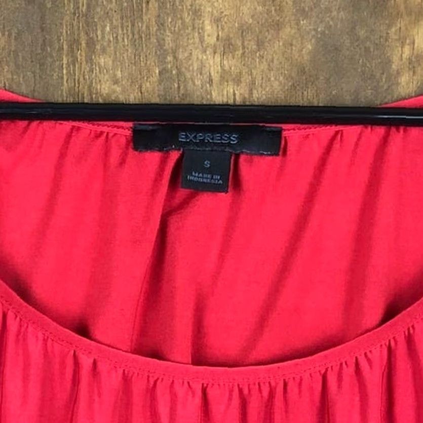 Express Express Shirt Women Red Blouse 3/4 Sleeve Round Neck Stretch S Size S / US 4 / IT 40 - 5 Thumbnail