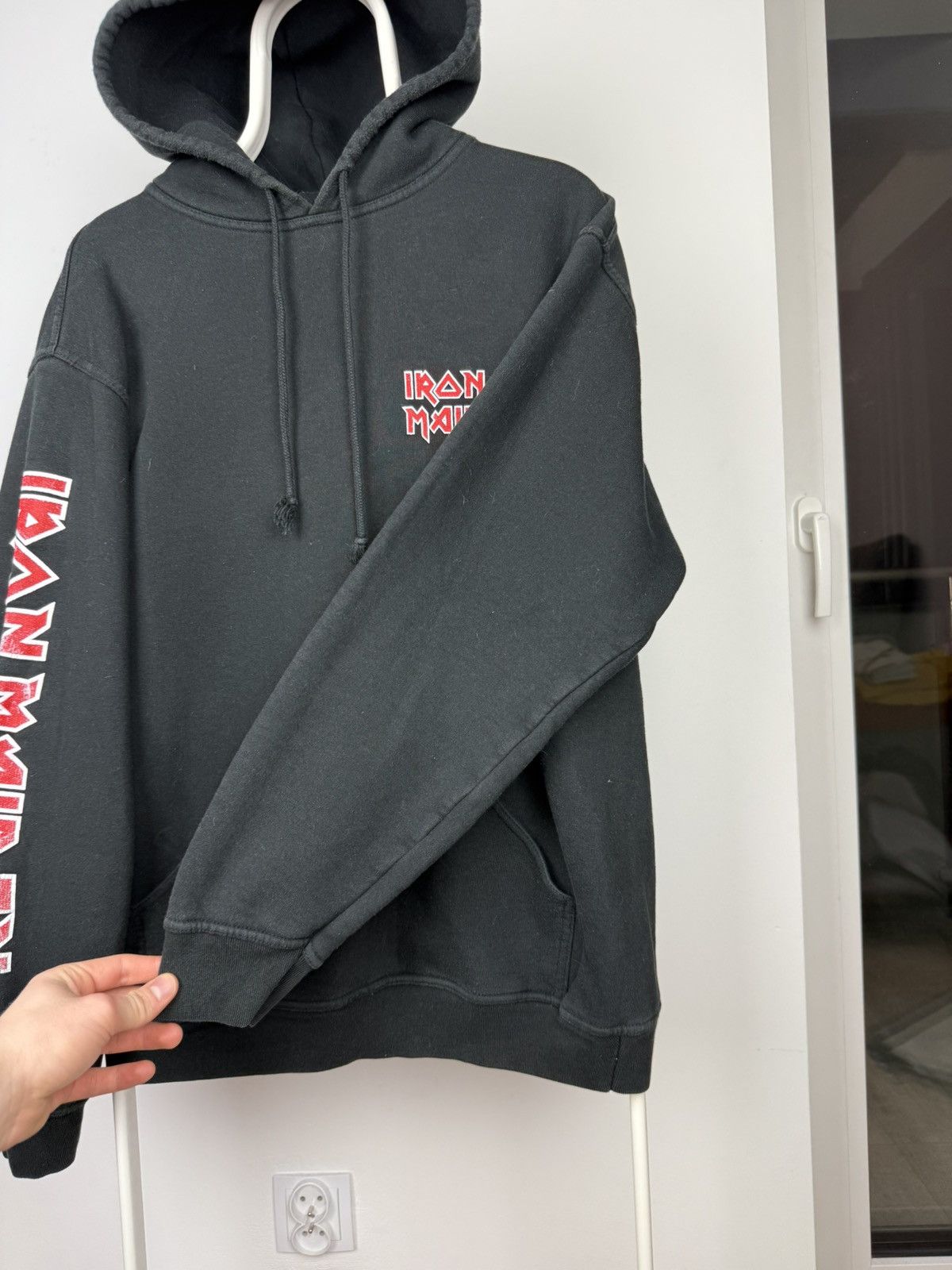 Band Tees × Iron Maiden × Vintage 2003 Vintage Iron Maiden The Trooper Big Logo Black Hoodie Size US L / EU 52-54 / 3 - 4 Thumbnail
