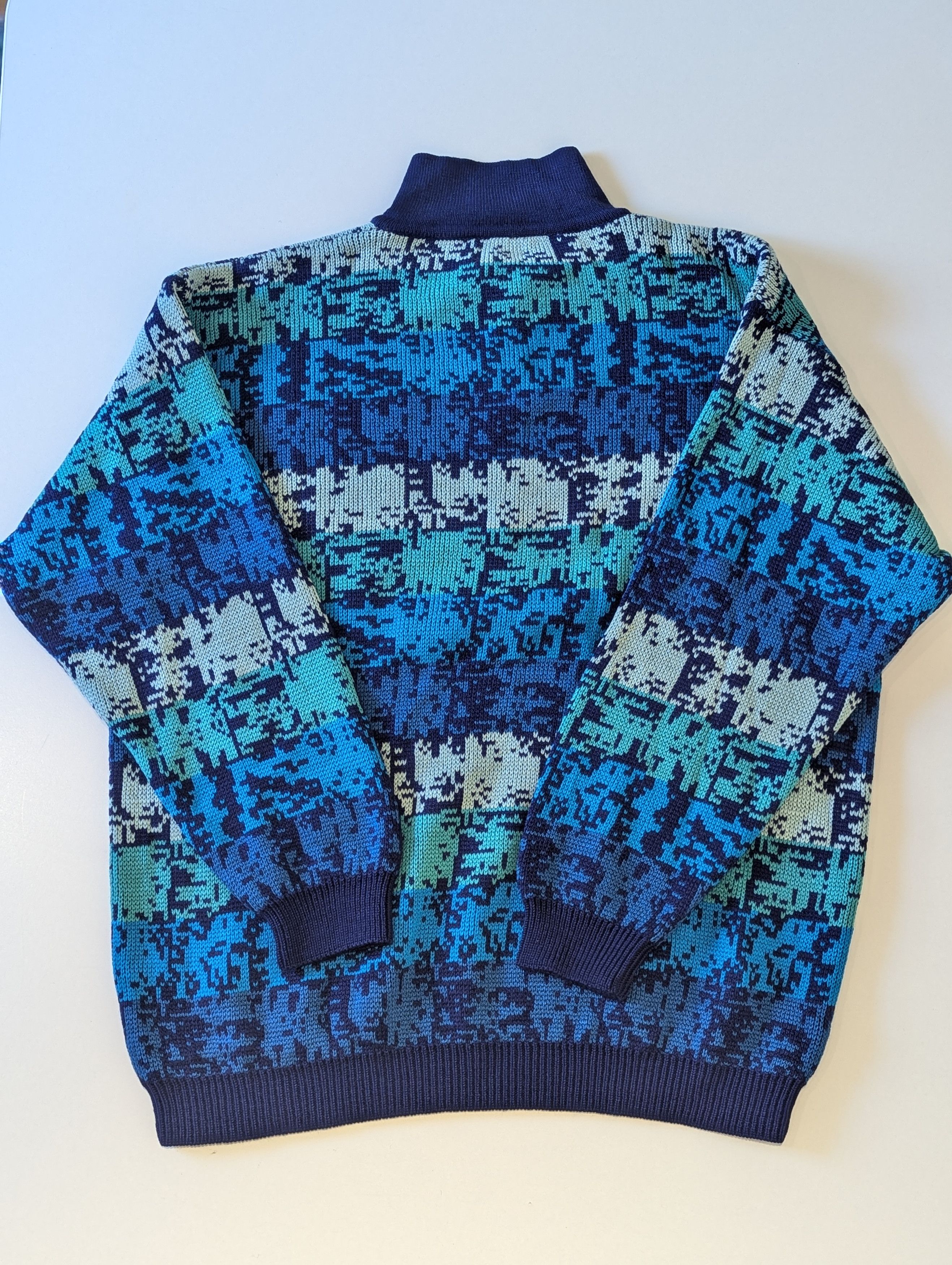 Benetton Vintage Benetton Wool Zip Sweater Size US XXL / EU 58 / 5 - 8 Thumbnail
