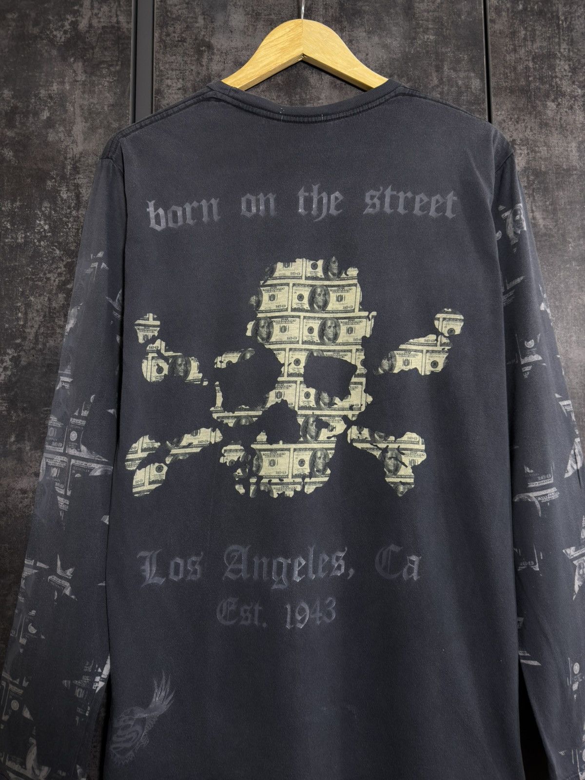 Christian Audigier Sick Vintage Smet Christian Audigier Money Skull Longsleeve Size US M / EU 48-50 / 2 - 8 Thumbnail