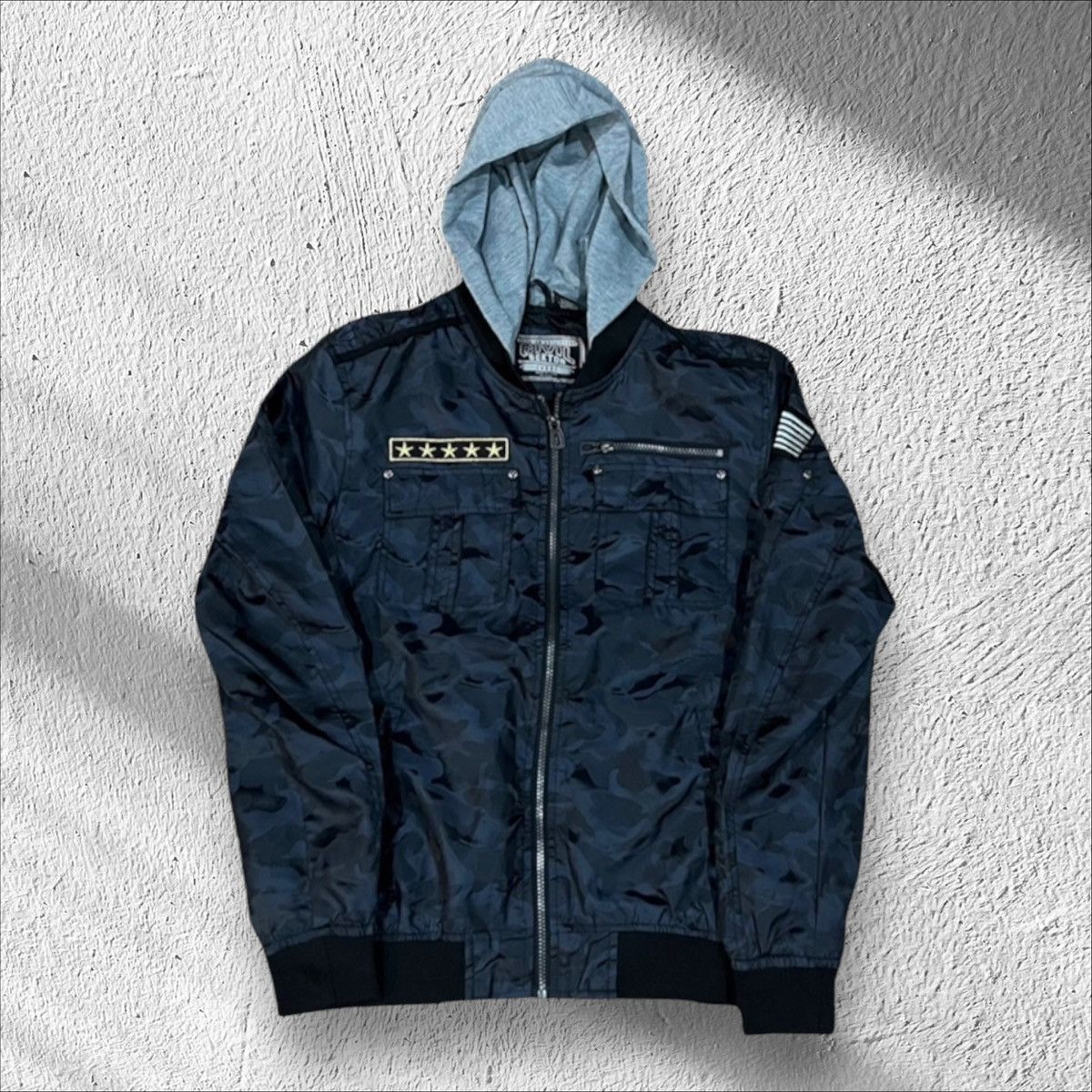 Other Civil Sektor Navy Blue Camouflage Bomber Jacket Hoodie Size US L / EU 52-54 / 3 - 1 Thumbnail