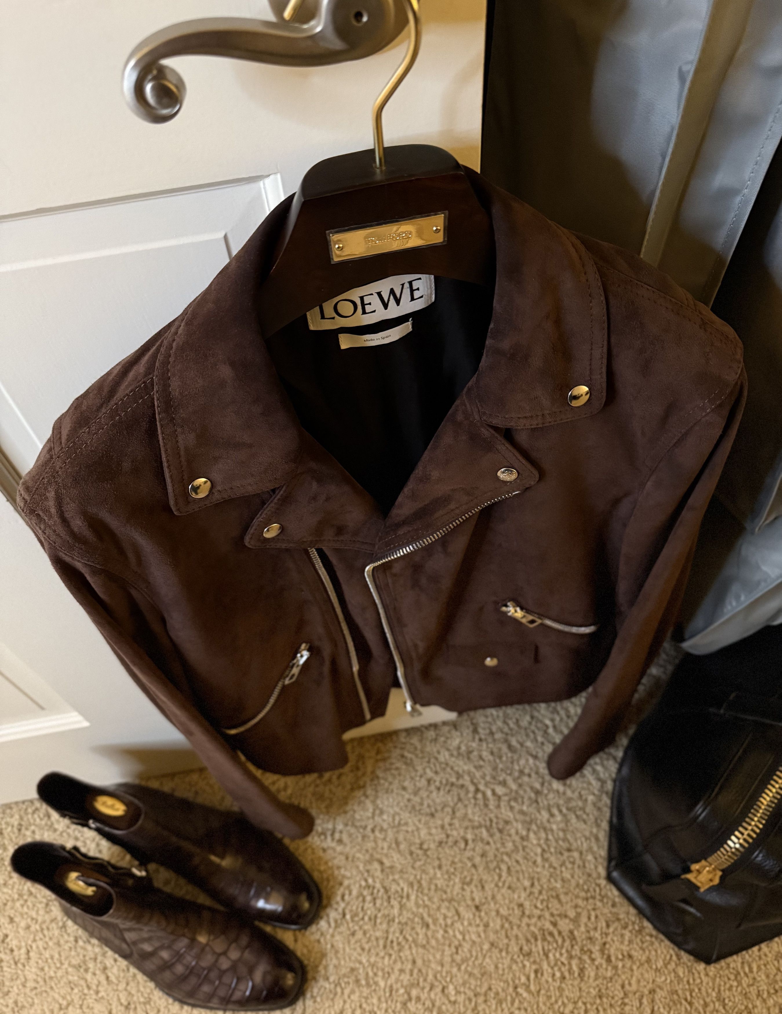 Loewe Collector Piece, Rare LOEWE JW Anderson Suede Biker Size US M / EU 48-50 / 2 - 13 Thumbnail