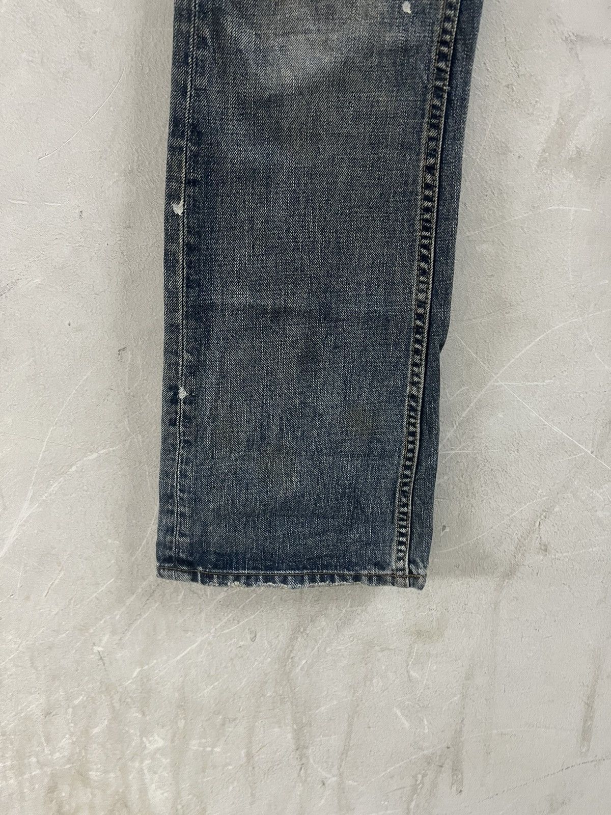 Japanese Brand × Vintage FLARED🔥BACK NUMBER PATCHWORK DISTRESSED DENIM PANT Size US 31 - 8 Thumbnail