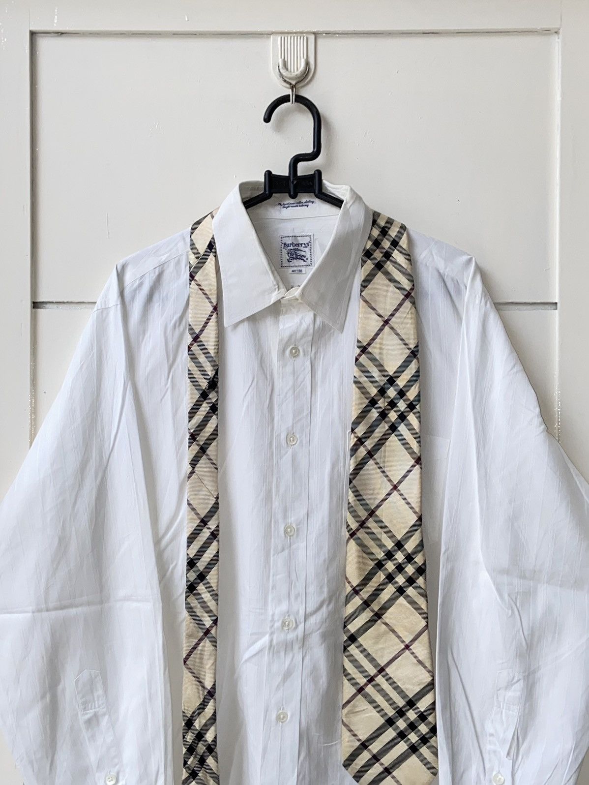Burberry BURBERRYS White Shirt Tie Size US M / EU 48-50 / 2 - 2 Thumbnail