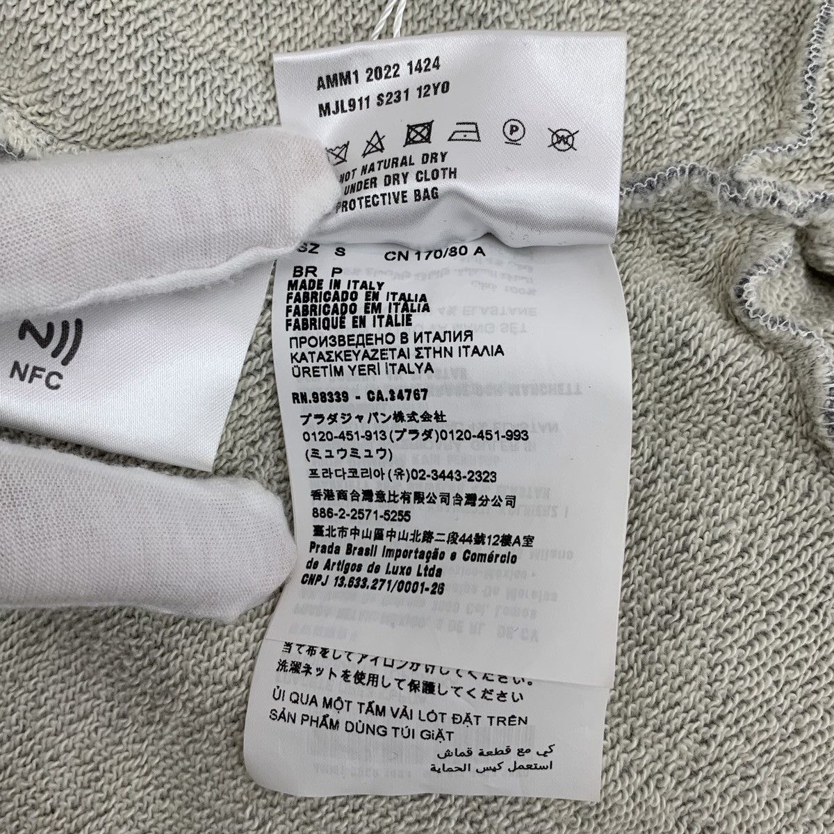 Miu Miu Miu Miu 22 Collection Grey Logo Long Sleeve Sweatshirt K26WX Size S / US 4 / IT 40 - 7 Thumbnail