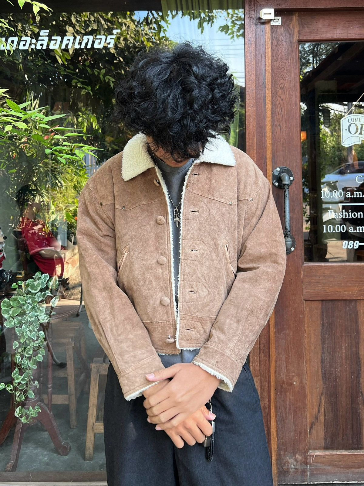 Vintage Repro 50s Vintage Western Fur Leather Jacket Size US S / EU 44-46 / 1 - 7 Thumbnail