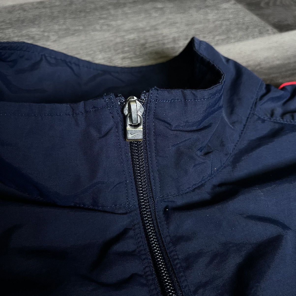 Nike × Vintage Vintage 2000s Nike Swoosh Center Logo Zip Track Jacket Navy Size US XXL / EU 58 / 5 - 5 Thumbnail