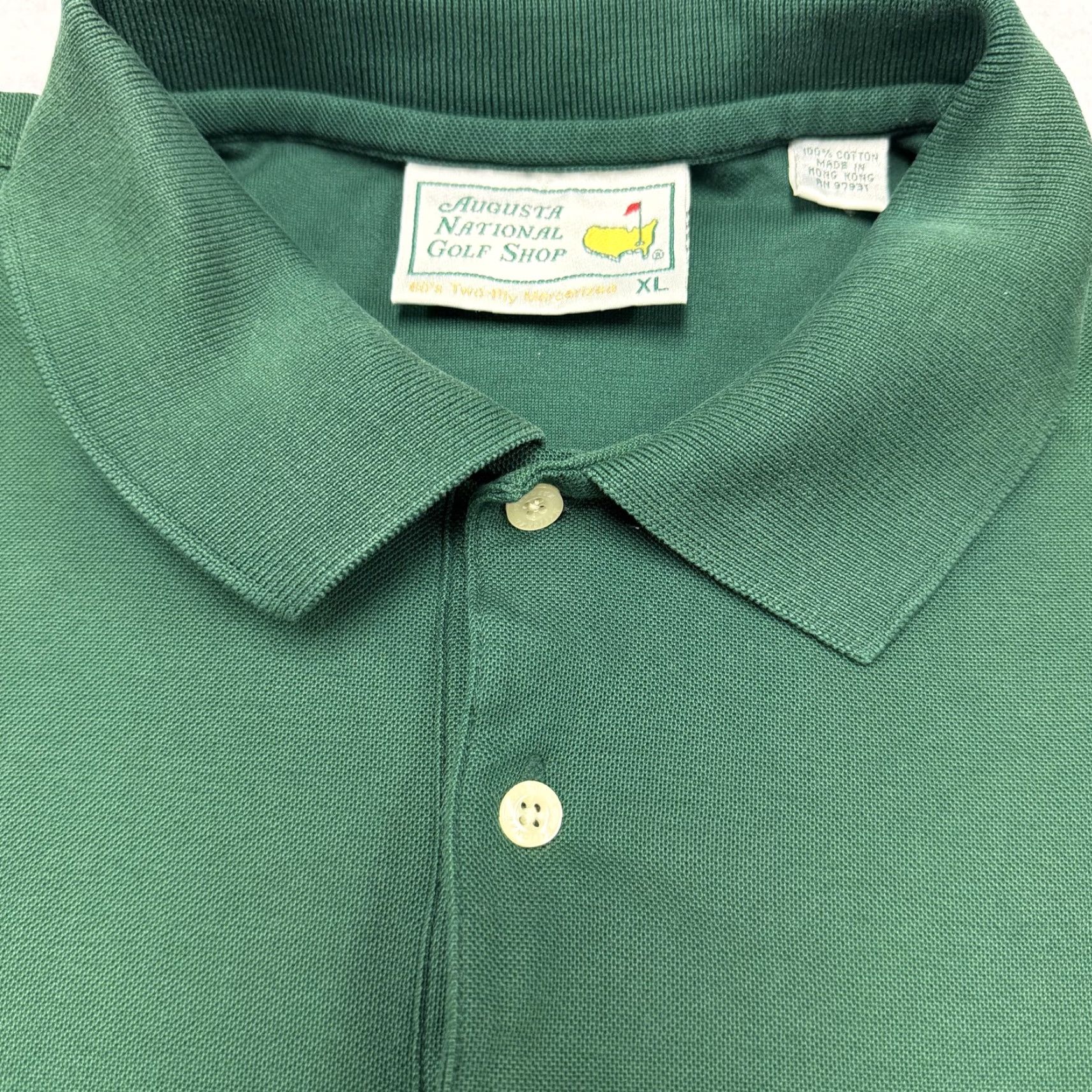 Vintage Augusta National Golf Shop Polo Shirt Mens XL Green Masters Golf Mercerized Polo Shirt XL Mens Green Augusta National Golf Shop Size US XL / EU 56 / 4 - 4 Thumbnail